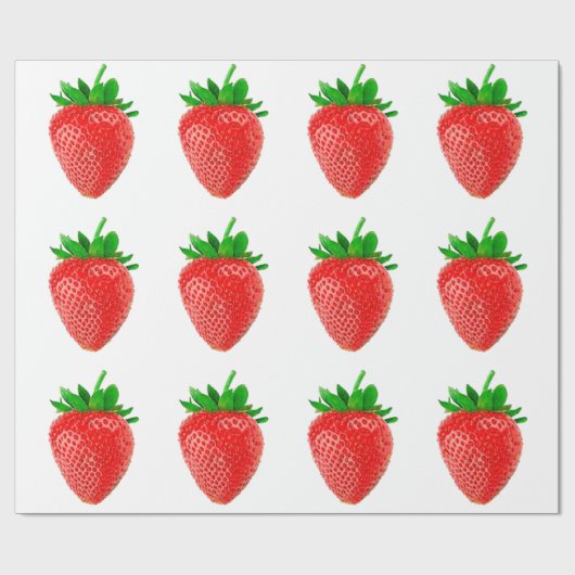 Erdbeerpapier Geschenkpapier (Flach)