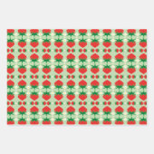 Erdbeerpapier Geschenkpapier Set (Vorderseite)