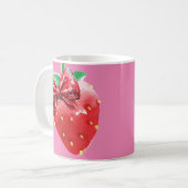 Erdbeerpapier Kaffeetasse (Vorderseite Links)