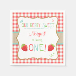 Erdbeerpapier Napkins Sommerfrucht Picnic Serviette