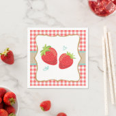 Erdbeerpapier Napkins Sommerfrucht Picnic Serviette (Beispiel)