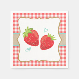 Erdbeerpapier Napkins Sommerfrucht Picnic Serviette