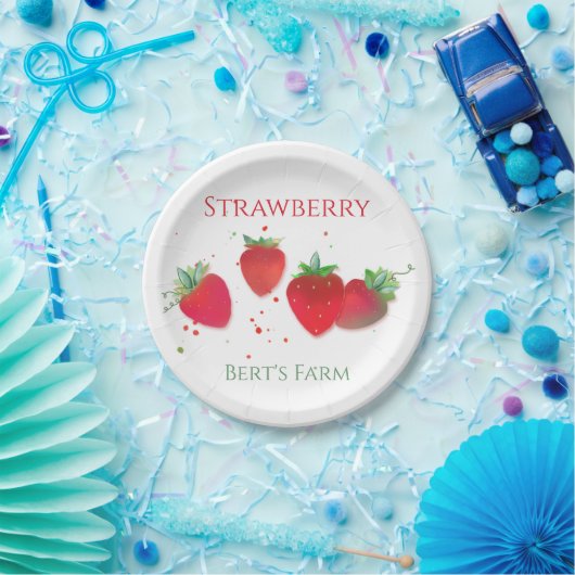 Erdbeerpapierplatte Pappteller (Party)