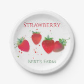 Erdbeerpapierplatte Pappteller (Vorderseite)