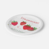 Erdbeerpapierplatte Pappteller (Schrägansicht)