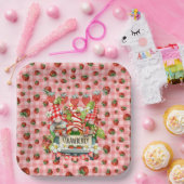 Erdbeerpapierplatte Pappteller (Party)