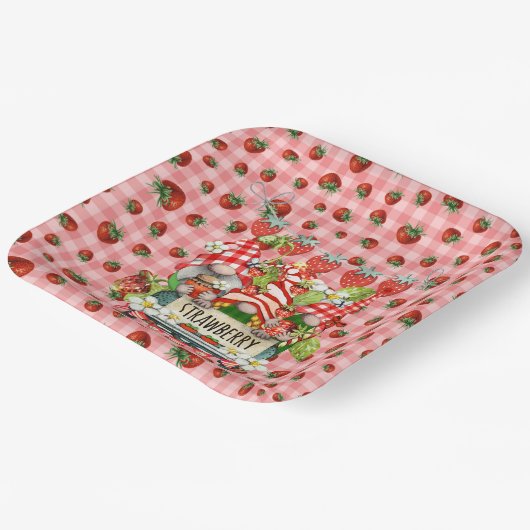 Erdbeerpapierplatte Pappteller (Gewinkelt)