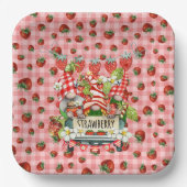 Erdbeerpapierplatte Pappteller (Vorderseite)