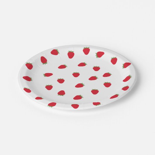 ErdbeerpapierTeller Pappteller (Schrägansicht)