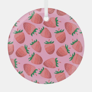 Erdbeerpastell: Vintage Süße Ornament Aus Glas