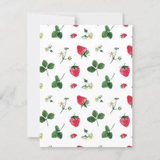Erdbeerpflanzen Postkarte