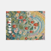 Erdbeerpflaster Fleecedecke (Vorderseite (Horizontal))