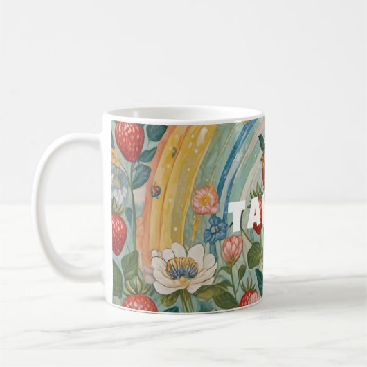 Erdbeerpflaster Kaffeetasse (Links)