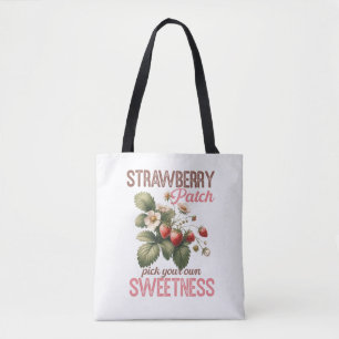 Erdbeerpflaster Vintages Erdbeerdesign Tasche