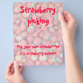 Erdbeerpicken Flyer (Hand)