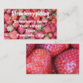Erdbeerpicken Visitenkarte (Vorne/Hinten)