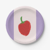 Erdbeerplatte Pappteller (Vorderseite)