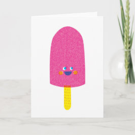 Erdbeerpopsicle-Gruß-Karte Karte