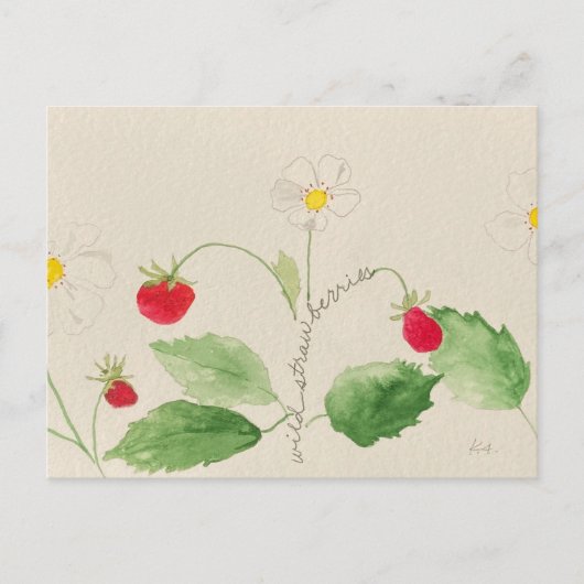 Erdbeerpostkarte Postkarte (Vorderseite)