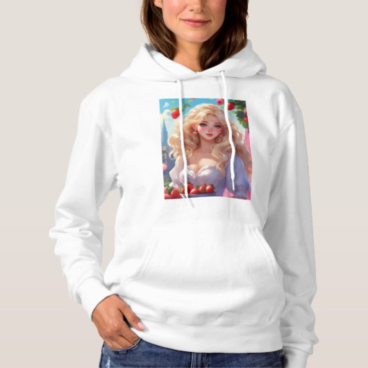 Erdbeerprinzessin Hoodie (Vorderseite)