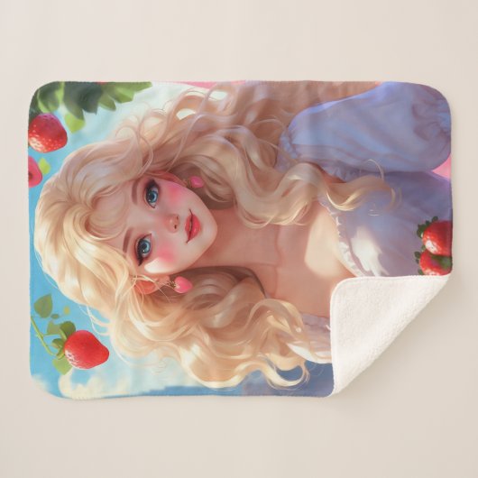 Erdbeerprinzessin Sherpadecke (Vorderseite (Horizontal))