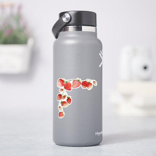 Erdbeerrebe aufkleber (HydroFlask)
