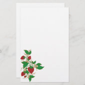 Erdbeerrebe-Briefpapier Briefpapier (Vorne/Hinten)