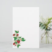 Erdbeerrebe-Briefpapier Briefpapier (Stehend Vorderseite)
