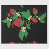 Erdbeerrebe-Packpapier Geschenkpapier (Flach)