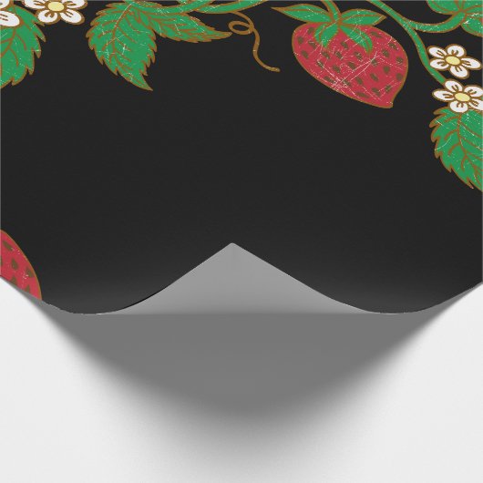 Erdbeerrebe-Packpapier Geschenkpapier (Ecke)