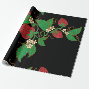 Erdbeerreben-Verpackungspapier Geschenkpapier
