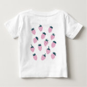 Erdbeerrosa Baby T-shirt (Rückseite)