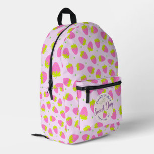 Erdbeerrosa Bedruckter Rucksack
