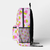 Erdbeerrosa Bedruckter Rucksack (Rechts)
