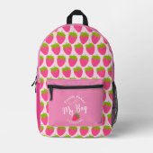 Erdbeerrosa Bedruckter Rucksack (Vorderseite)