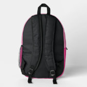 Erdbeerrosa Bedruckter Rucksack (Rückseite)