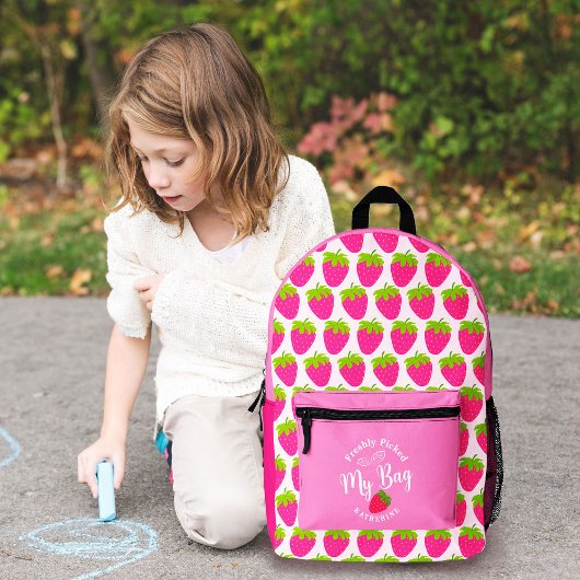 Erdbeerrosa Bedruckter Rucksack