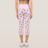 Erdbeerrosa Capri Leggings (Rückseite)