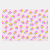 Erdbeerrosa Geschenkpapier Set (Vorderseite 2)