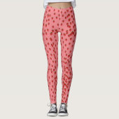 Erdbeerrosa Leggings (Vorderseite)