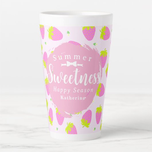 Erdbeerrosa Milchtasse (Vorderseite)