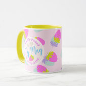 Erdbeerrosa Tasse (Vorderseite Links)