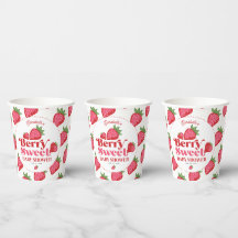 Erdbeerrot Pink Beere Süße Babyparty