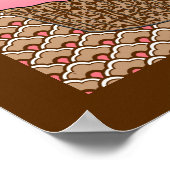 Erdbeerroter Torten-Cupcake Poster (Ecke)