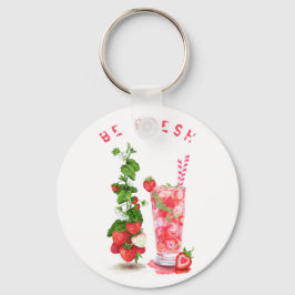 Erdbeersaft Cool Drink Sommerfrüchte Schlüsselanhä Schlüsselanhänger