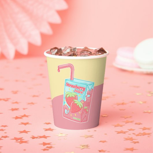 Erdbeersaftbox Pappbecher (Insitu)