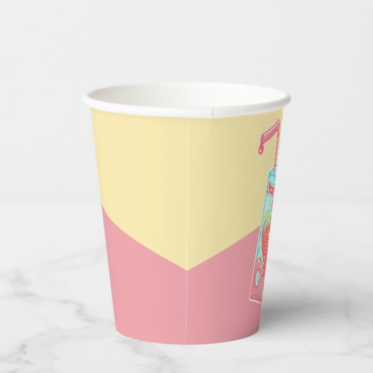 Erdbeersaftbox Pappbecher (Rechts)