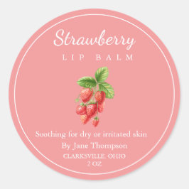 Erdbeersalbe/Balsam-Label Runder Aufkleber