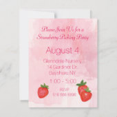 Erdbeersammeln-Party Einladung (Rückseite)
