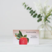 Erdbeersammeln Visitenkarte (Stehend Vorderseite)